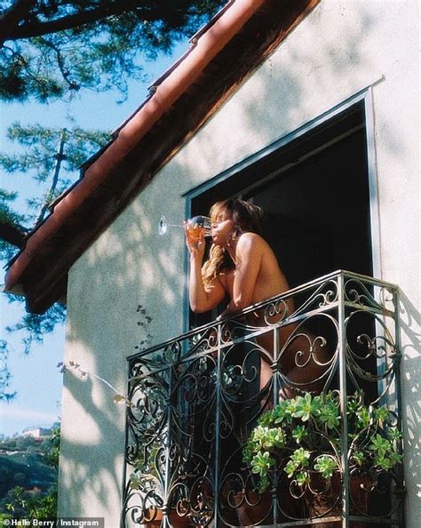 halle berrys tits|Halle Berry Poses Nude While Drinking Wine on Her Balcony